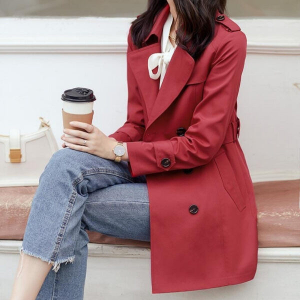 Ladies New Double Breasted Short Coat - Image 7