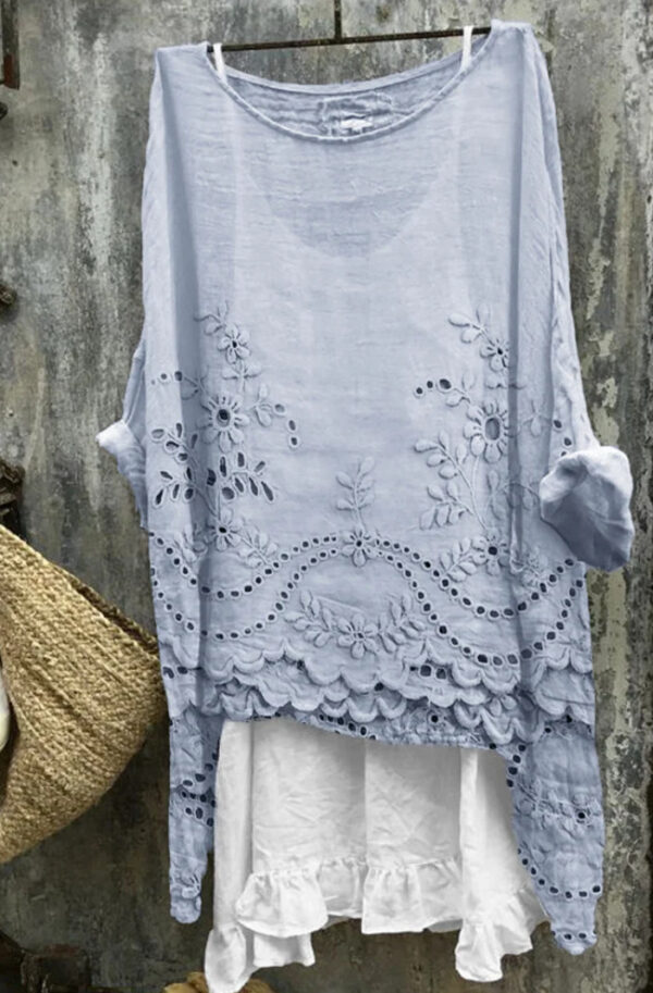 Summer Monsoon Long Sleeve Printed Urban Leisure Pullover Single Top - Image 6