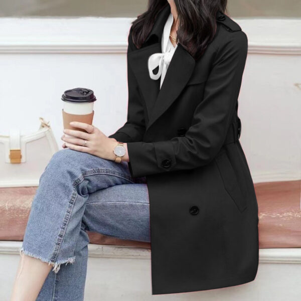 Ladies New Double Breasted Short Coat - Image 2
