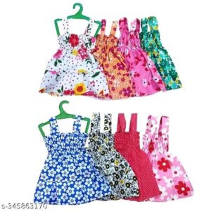 Cutiepie Comfy Girls Frocks & Dresses Fabric: Cotton Sleeve Length: Sleeveless
