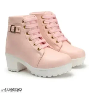  Attractive,Comfortable & Stylish Casual High Block Heel Boot For Women Ankle Length Design  Material : Synthetic  Sole Material : PVC  Pattern : Striped