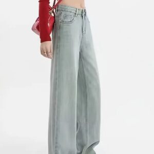 Tailored Embroidered Floor Standing Straight Leg Pants