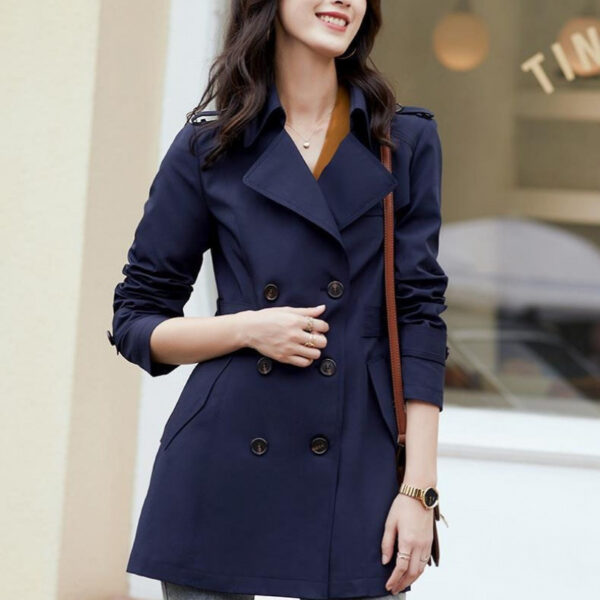 Ladies New Double Breasted Short Coat - Image 4