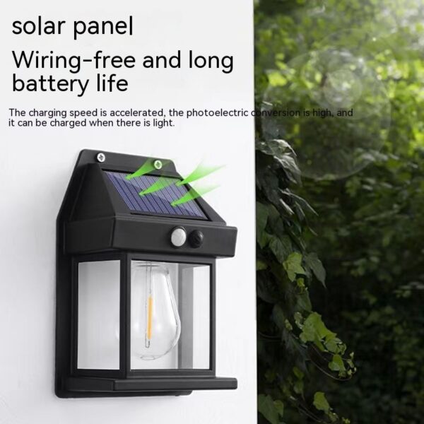 Outdoor Solar  Waterproof Tungsten Induction Garden Wall Lamp - Image 3