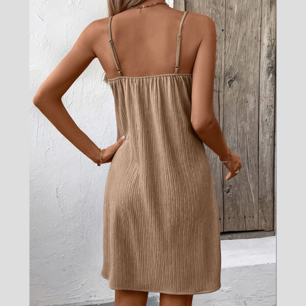 Women's Fashion Personalized Solid Color Sling Dress - Image 2