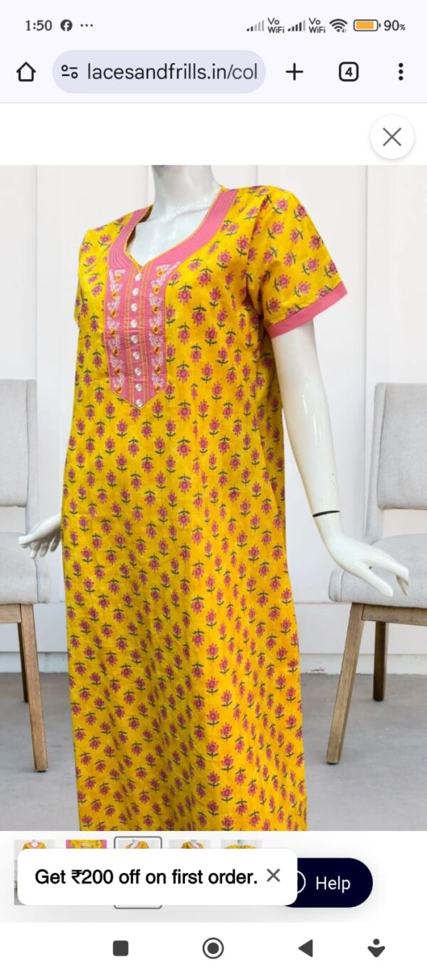 Ladies Nighty Dress - Image 2
