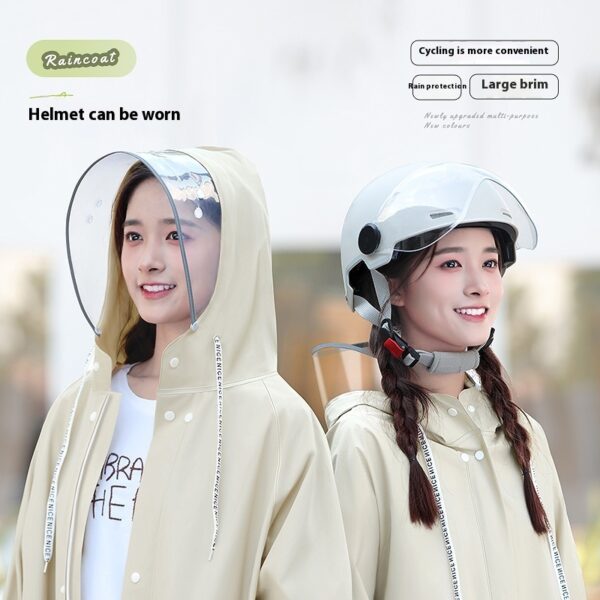 Raincoat Female Electric Battery Motorcycle Outerwear Single - Image 2