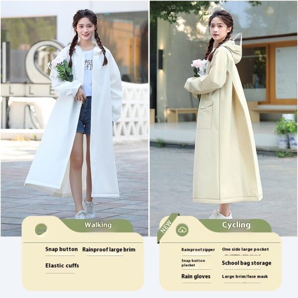 Raincoat Female Electric Battery Motorcycle Outerwear Single - Image 5