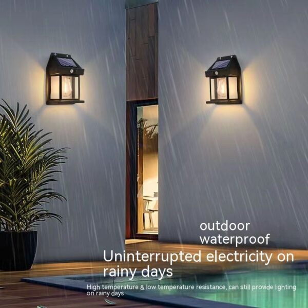 Outdoor Solar  Waterproof Tungsten Induction Garden Wall Lamp - Image 2