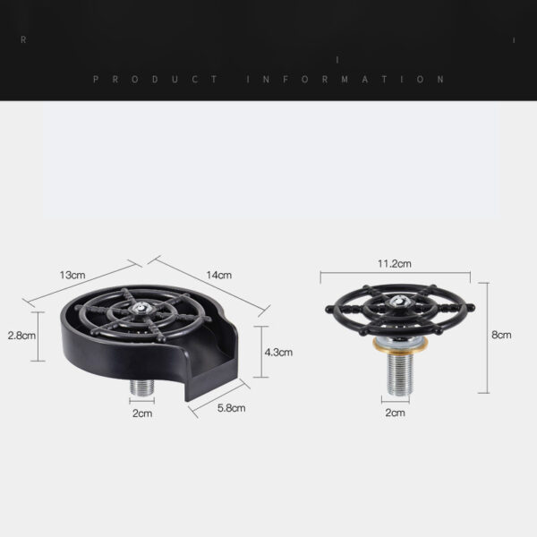 Bar Counter Cup Washer Sink High-pressure Spray Automatic Faucet Coffee Pitcher Wash Cup Tool Kitchen - Image 3
