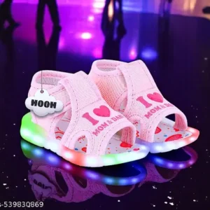  Skin Friendly Sweat Free Kids Boys and Girls Led Light Sandal (Bacho ke Light wale Sandal/Sandle/Sandel) Dark Blue  Material : Canvas  Sole Material : Rubber  Character : Not Applicable