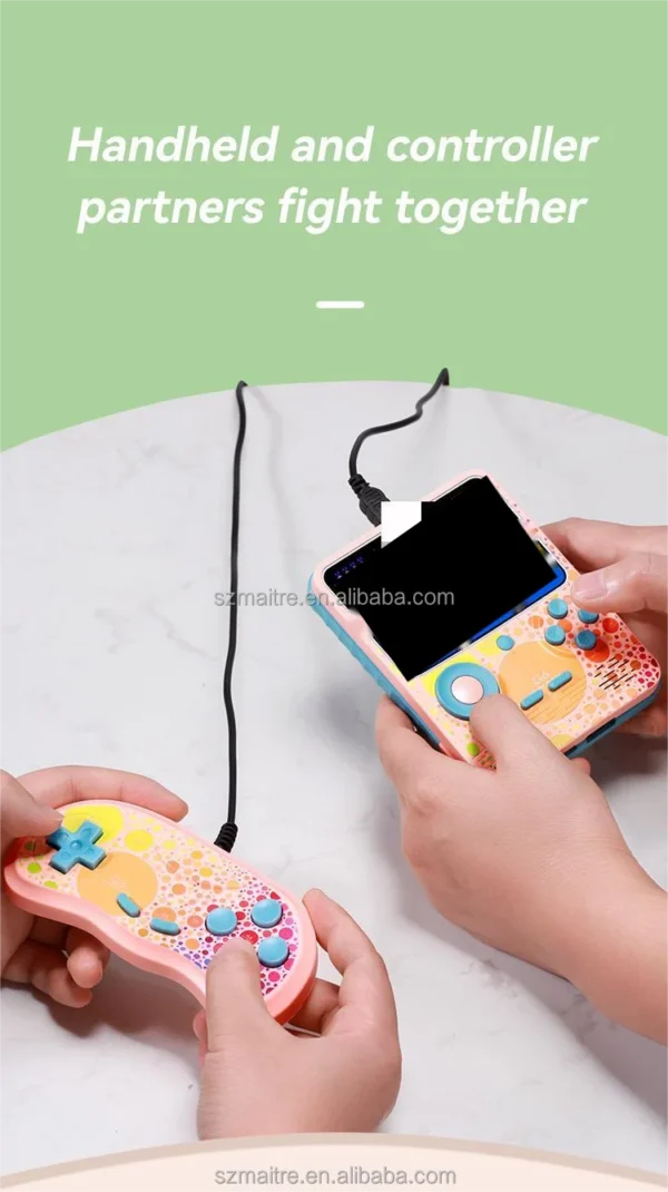 Colorful Kids Toys Handheld Game Box for Two Players 666 in 1 Classic Retro Video Game Console G6 Mini Handheld Game Player - Image 3